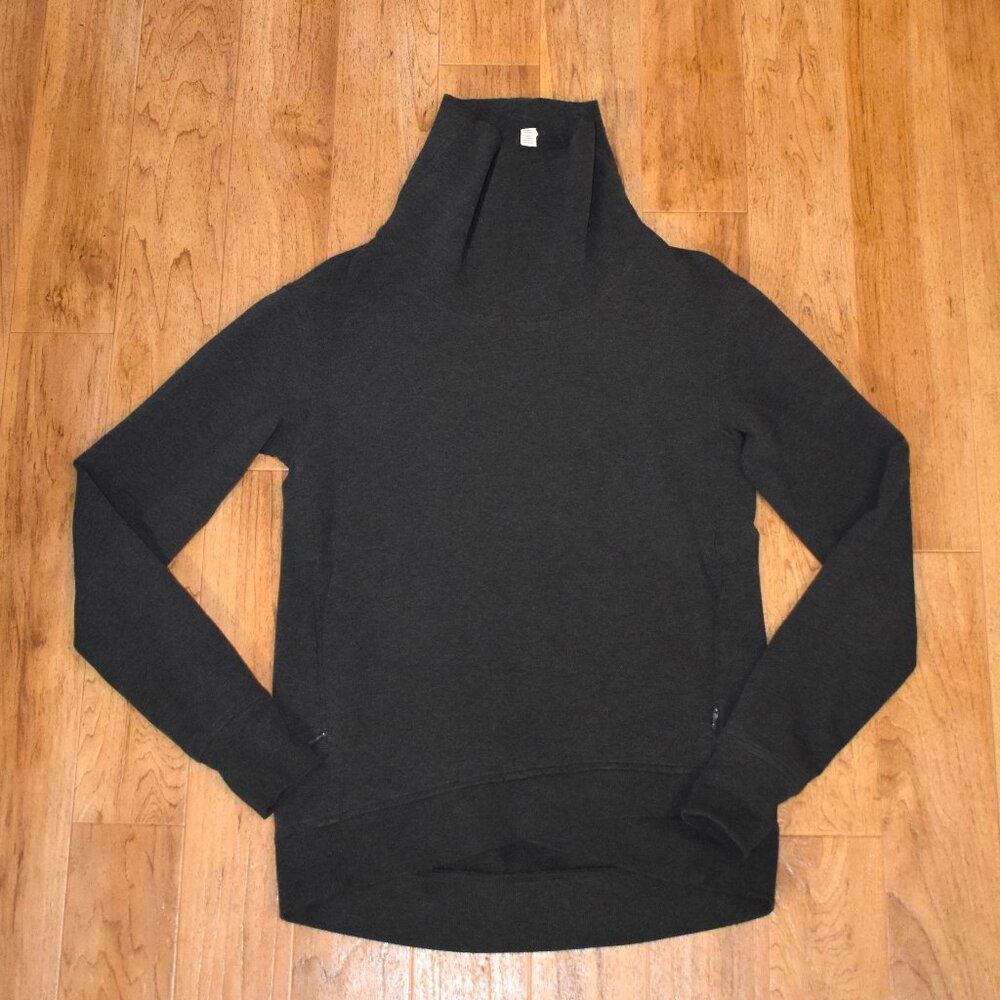 Lululemon On The Double Heathered Dark Gray Pullover Sz 6‎ #W3K56S